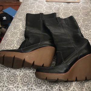 Women’s Michael Kors leather wedge boots